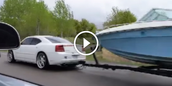 BELIEVE Your Eyes! White CUMMINS CHARGER Produces BLACK SMOKE While Hauling A Boat! WOW! 23