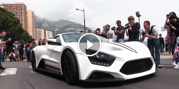 1104 HP Zenvo ST1 on the road in Monaco