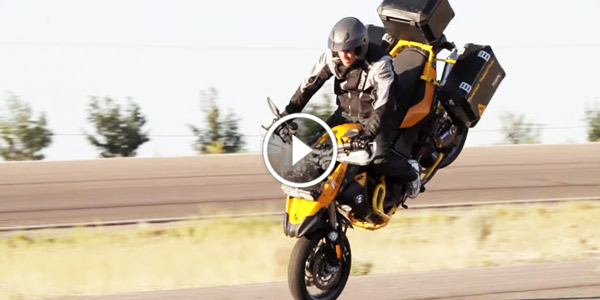 Chris Teach Mcneil aboard the Twisted Throttle equipped BMW F800GS