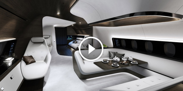 LUXURIOUS JET CABIN Mercedes partners with Lufthansa to design executive jet cabins