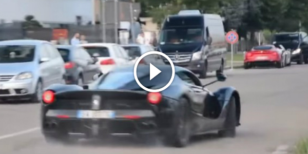 Ferrari LaFerrari Drift Shows Off On Public Road DRIFTING WILD 11