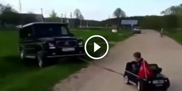 G63 MERCEDES BENZ Kid Pulls A MERCEDES G63 11