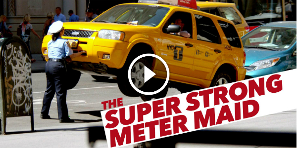 METER MAID LIFTED The CAB With HER BARE HANDS prank 24