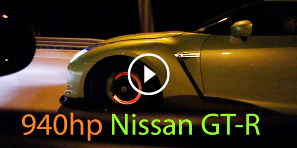 GTR VS CORVETTE Glowing red brakes on a Nissan GTR racing a Procharged GS