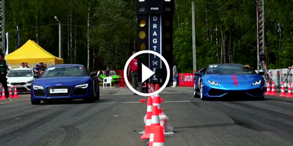 Lamborghini Huracan stock vs Audi R8 V10 stock