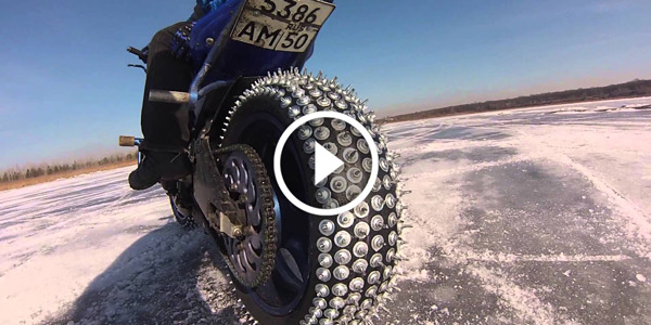 FROZEN LAKE in Russia Style Bike Stunts