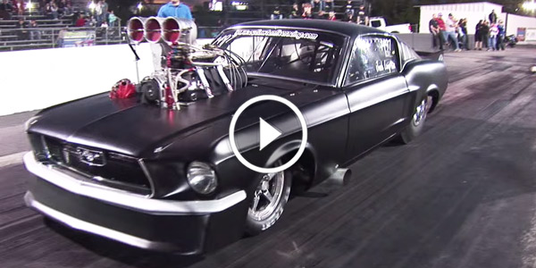 Blown Mustang WHEELS UP Half Track