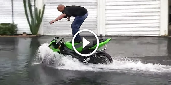 wet MOTORCYCLE STUNT PERFORMANCE