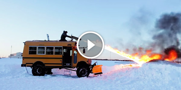 Fight Snow Top Gear Adam Eliminates Snow With A Flamethrower