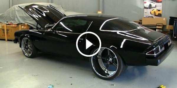Check This All Black 1976 CHEVY CAMARO With HUGE Forgiato Rear Wheels 411