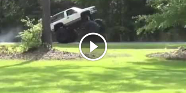 EPIC WHEELIE Done By A Lifted Chevy Monster Truck 11