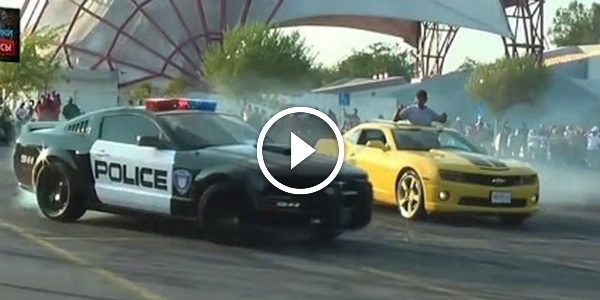 POLICE MUSTANG CAR Steals The DRIFT SHOW Awesome Cop 22