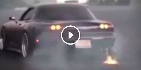 Flame Spitting Exhaust SLOW MOTION Recording Of DRIFTING & FIRE SPITTING Mazda RX-7 41