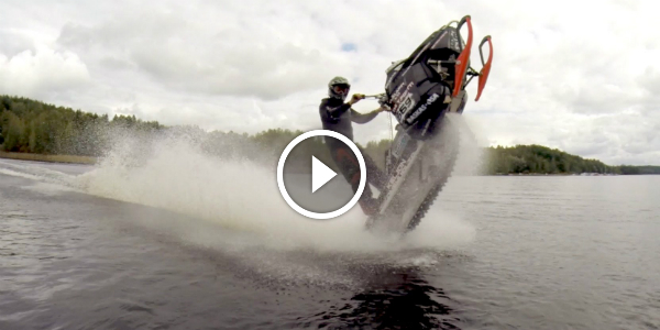 Snowmobiles Are Versatile They Can Do The Longest WATER WHEELIES 51