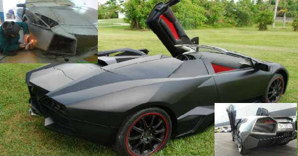 Teenager Build LAMBORGHINI REVENTON Replica by Hand in his Garage 1