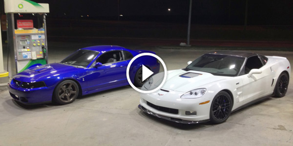 1300hp TT Mustang Cobra vs ZR1 Corvette