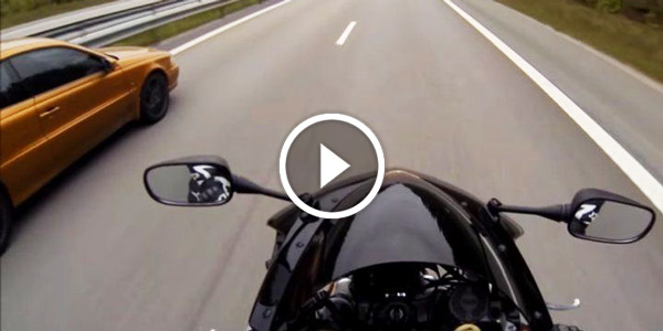 volvo vs honda Volvo c70 677hp vs CBR 1000 07