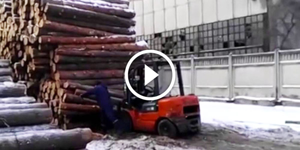 Wild lumber worker FORKLIFT OPERATOR