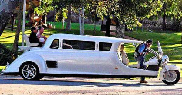 King For Life With This All White Harley Davidson LIMO 2