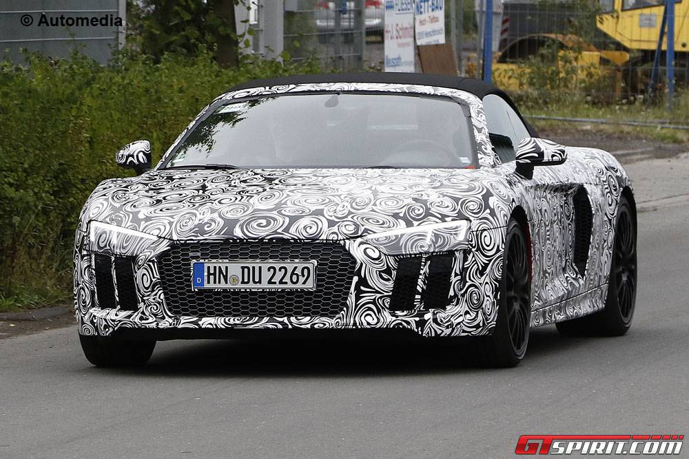 The 2016 AUDI R8 SPYDER During TESTING! See The EXCLUSIVE SPY SHOTS 2