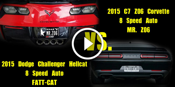 2 CHALLENGER HELLCATS Vs CHEVY CORVETTE Stingray Z06