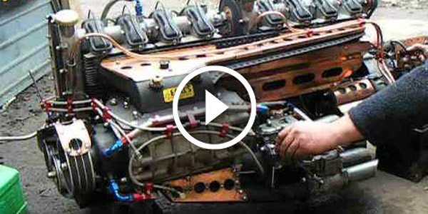 Supercharged home made Straight Eight motor by Desperate