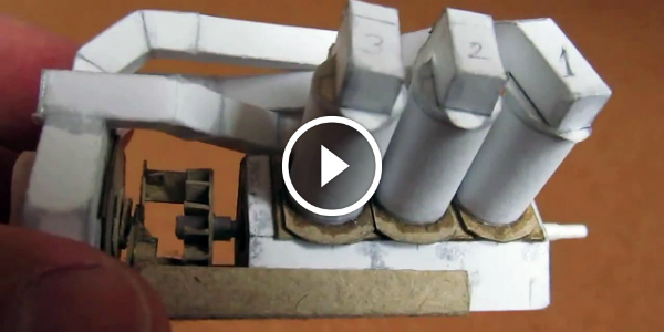 SMALL SCALE V6 PAPER ENGINE