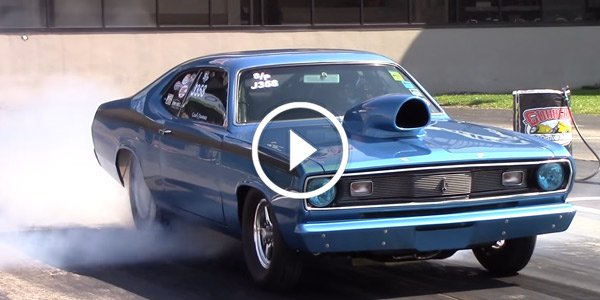 1970 Plymouth Duster at Goodguys Drag Races