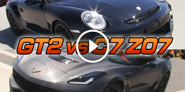 Porsche 997 GT2 Takes on C7 Corvette Z06