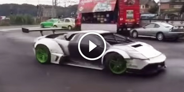 World First Lamborghini Drift Japanese D1 Championship