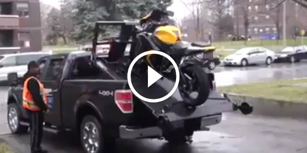 Motorcycle Towing GET RID OF THE LOADING RAMPS! SOLUTION For Transporting Bike 12