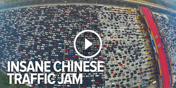 WORST TRAFFIC JAM Ever Thousands Vehicles Stuck On 50 LANE HIGHWAY In BEIJING CHINA 12