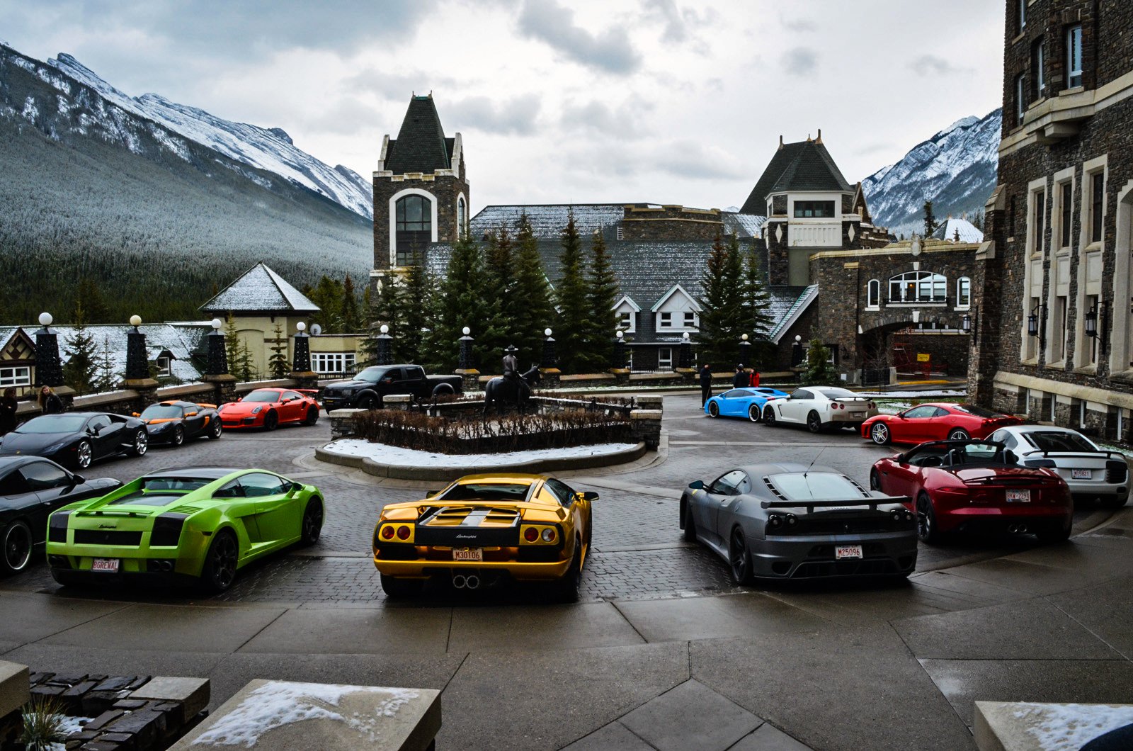 Exotic Cars In A Snowstorm In Canada 10