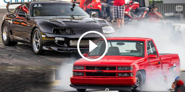 TOYOTA SUPRA 1500hp Vs 1600+ HP Pick-Up TRUCK Red Dragon 12