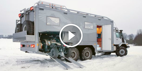6x6 Mercedes-Benz Zetros 2733 RV Snow Expeditions Secret Section For Your ATV 6