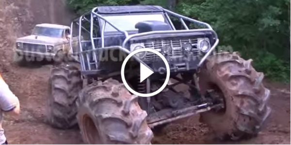 A CLASSIC FORD BRONCO TRUCK From A Ditch Big Daddy ATV 42