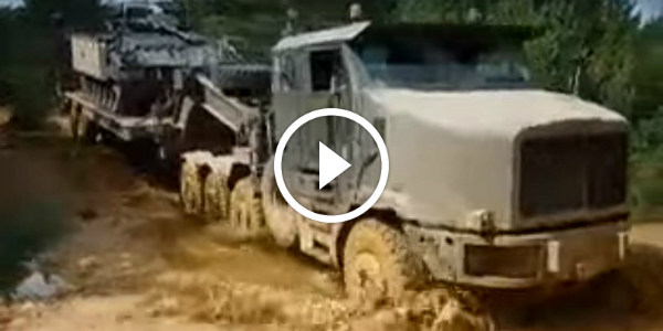 Off-Road Military Truck Hauls A TANK 42