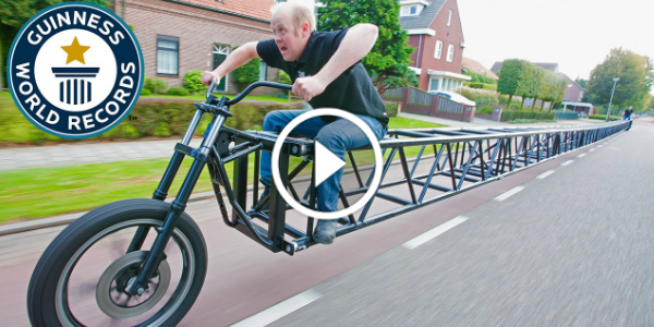 THE LONGEST BIKE In The World Guiness Record 35