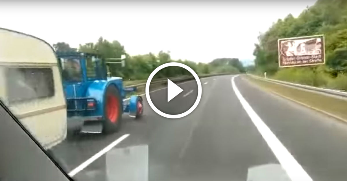 fastest tractor towing autobahn