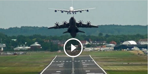 Airbus A400M Aircraft lands pilot