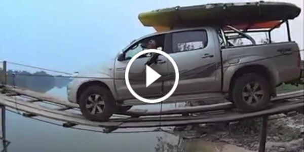 Rural Wooden Bridge Withstands Truck 1 play