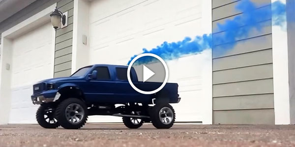RC Ford F250 rolling blue coal