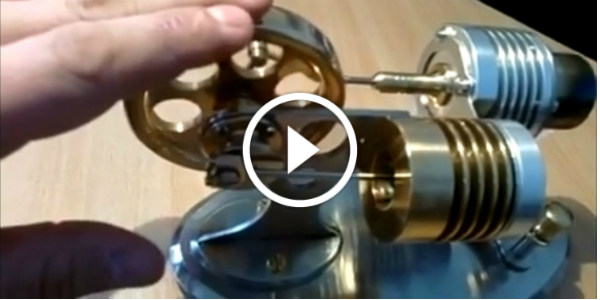 MINI STIRLING ENGINE operating heat source
