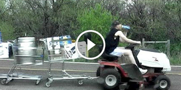 Steves lawn mower DUI with 10 Stolen Shopping Carts