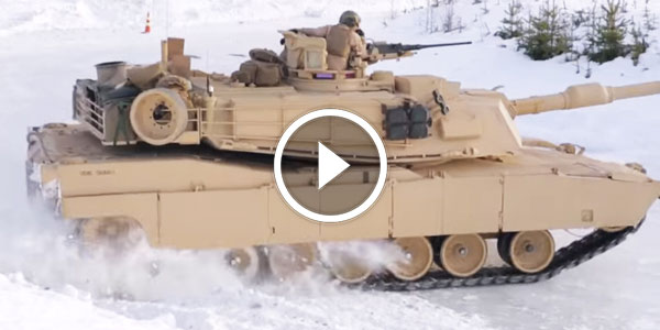 M1A1 Tanks Drifting in Snow