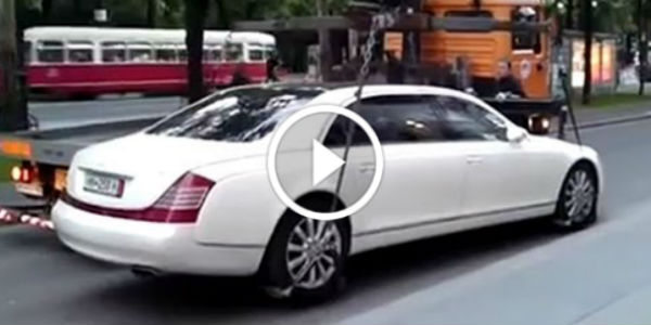 Maybach 62 S crane fail 1 TN
