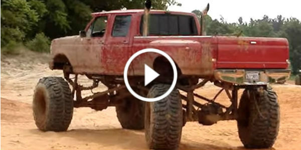 diesel mud trucks climbing a hill -3-play