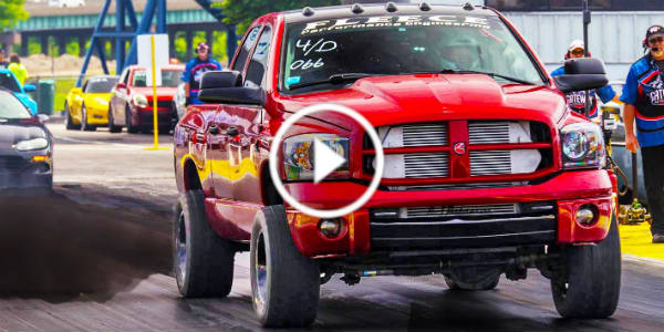 diesel truck turbo cummins explosion drag strip