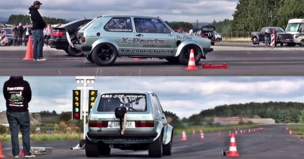 vw golf mk1 jumping 6
