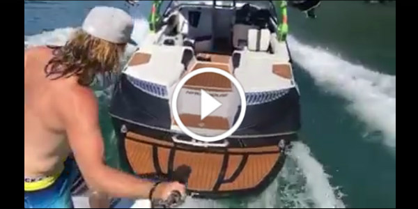 Wake Surfing Behind Air Nautique G23 Boat WIth No Rope 2 play